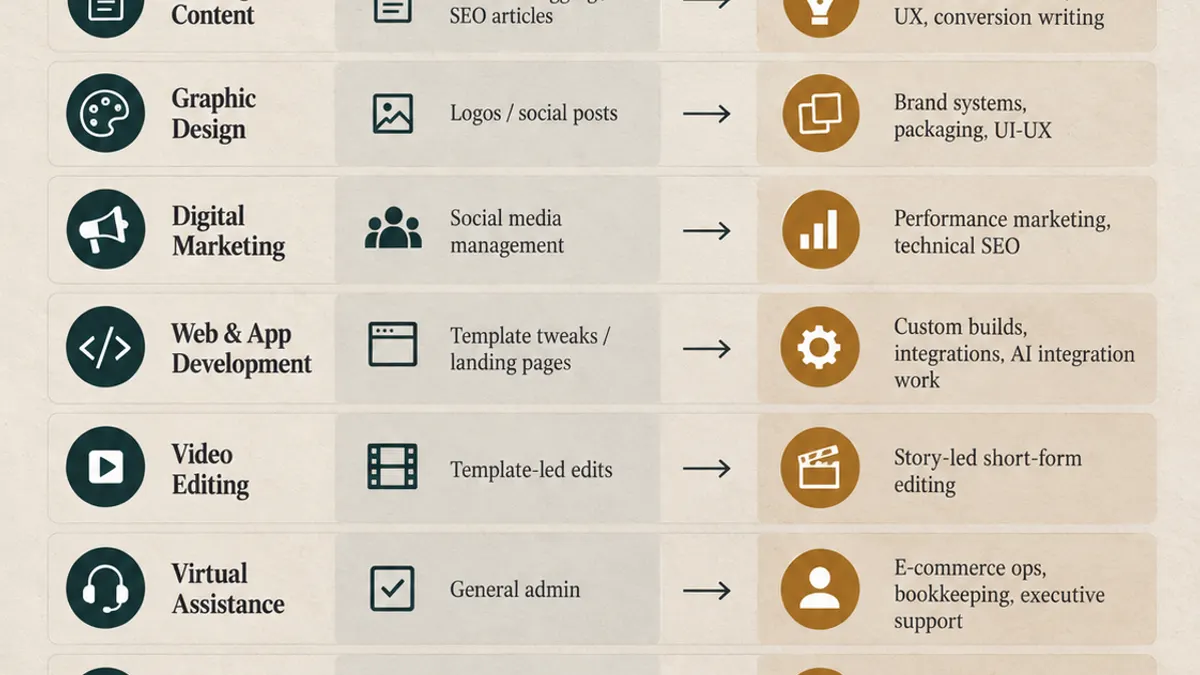Generalist and specialist freelance opportunities compared