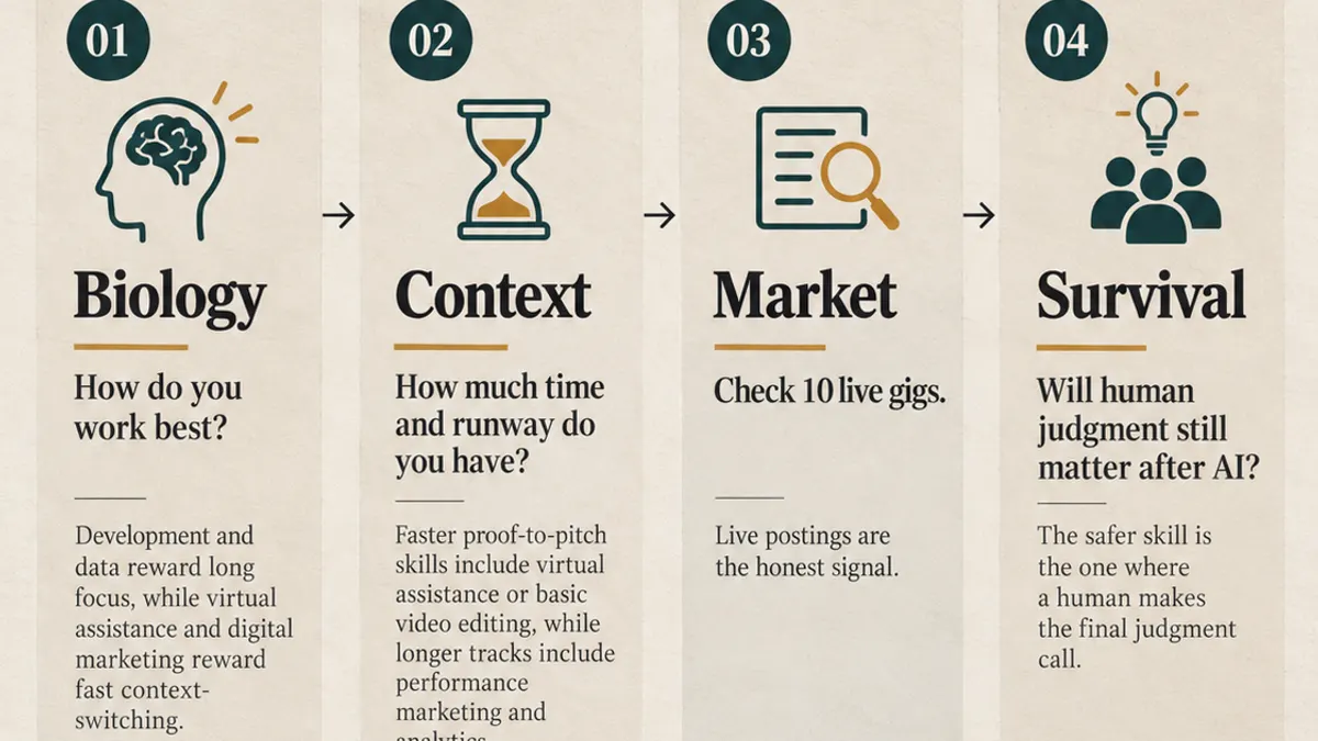 Four checkpoint protocol for selecting a freelance skill