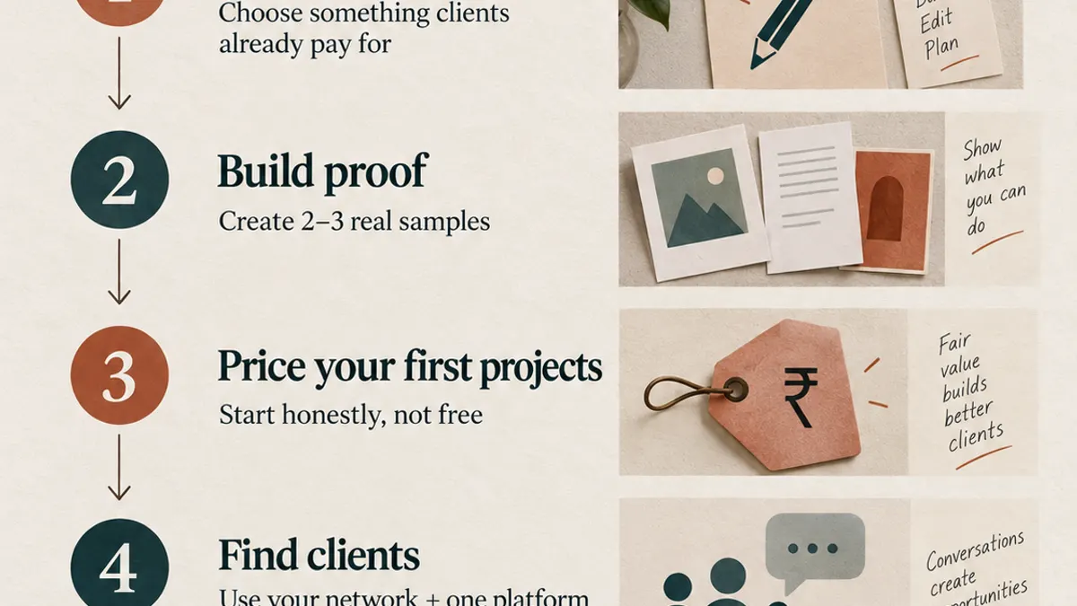 Five-step freelance start playbook for Indian professionals